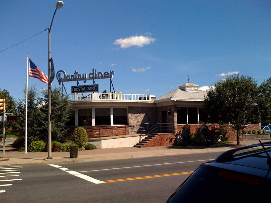 The current building of the Pantry diner in Rockville Centre, New York circa 1973.